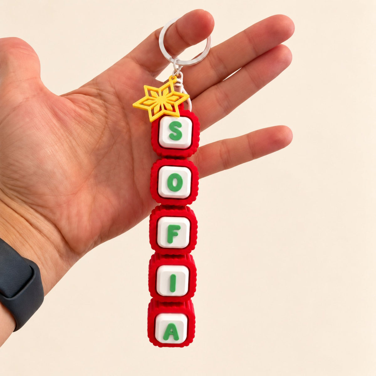 Porte-clés Prénom à Cliquer - Édition Noël