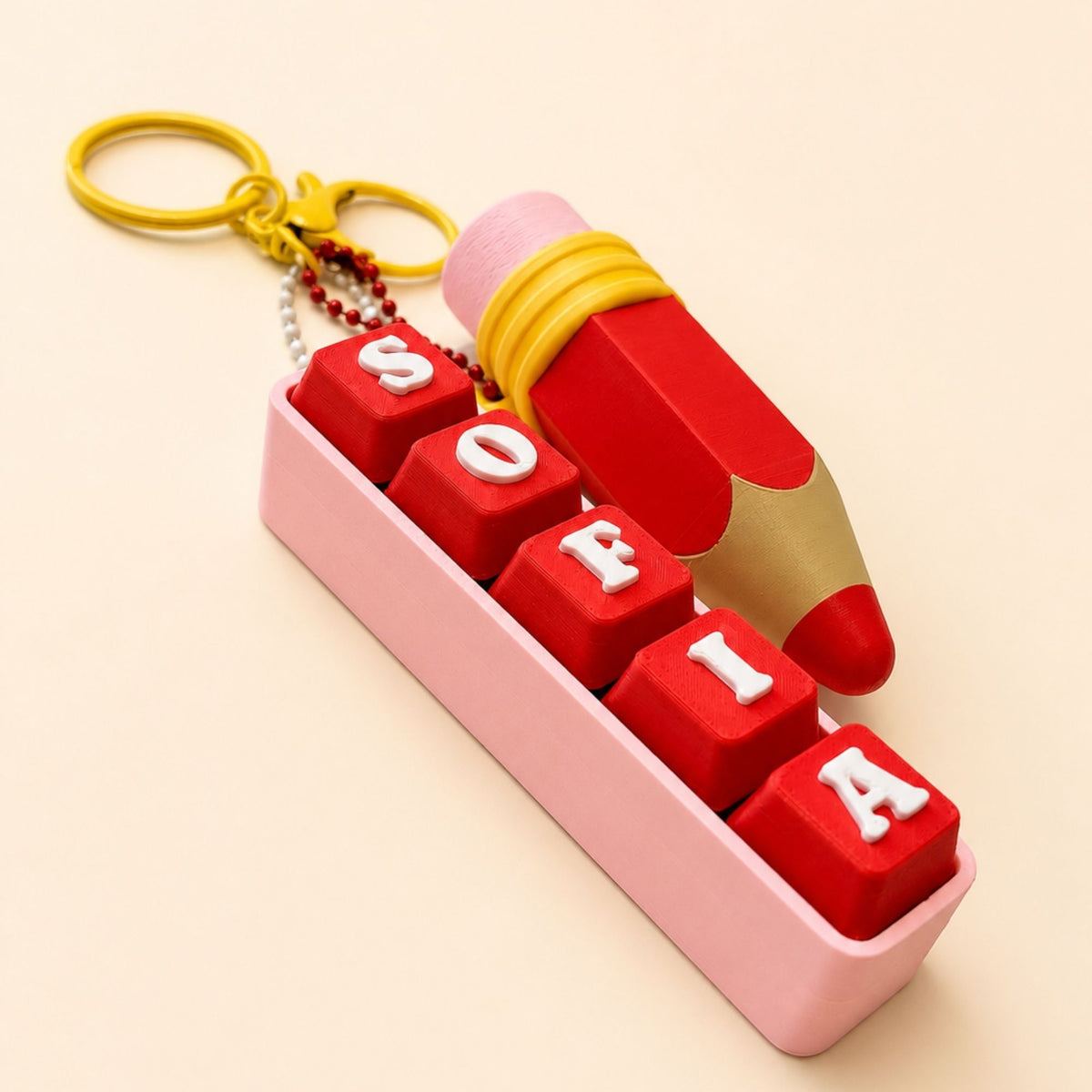 Porte-clés Prénom à Cliquer Personnalisé