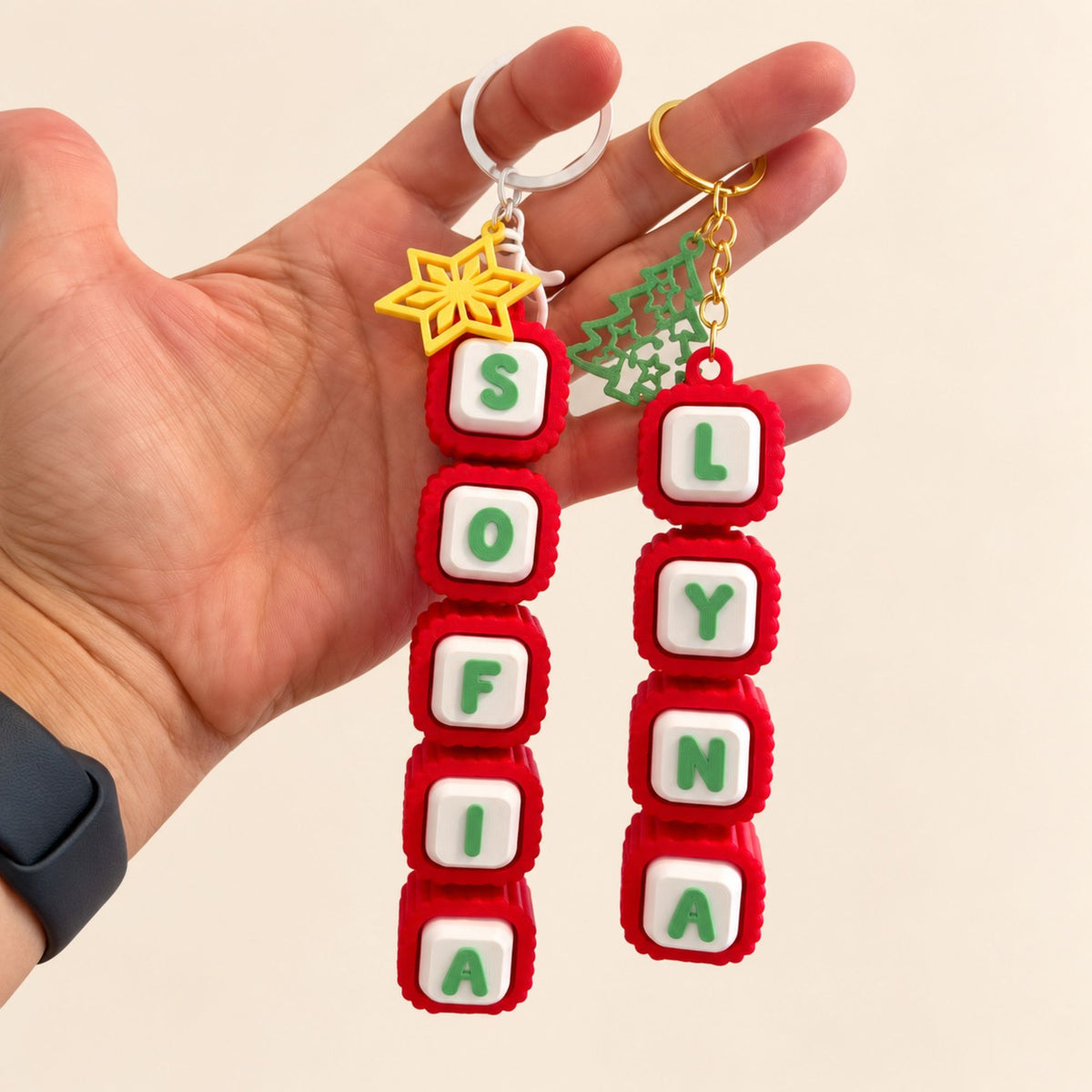 Porte-clés Prénom à Cliquer - Édition Noël