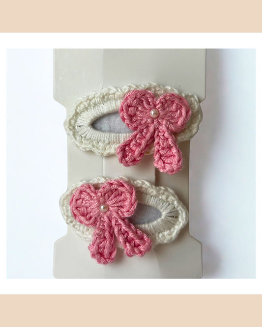 Duo Pinces au Crochet Nœud