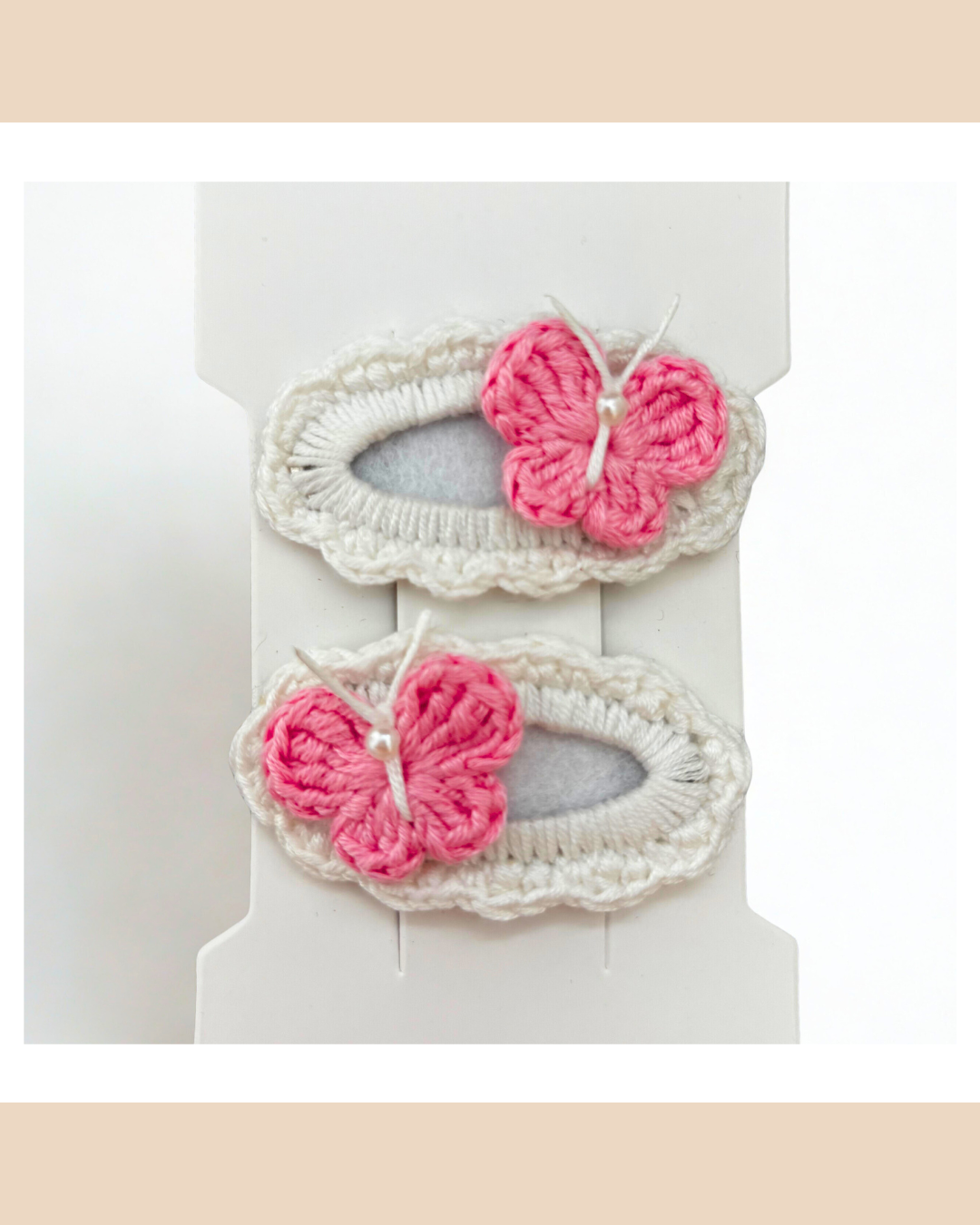 Duo Pinces au Crochet Papillon